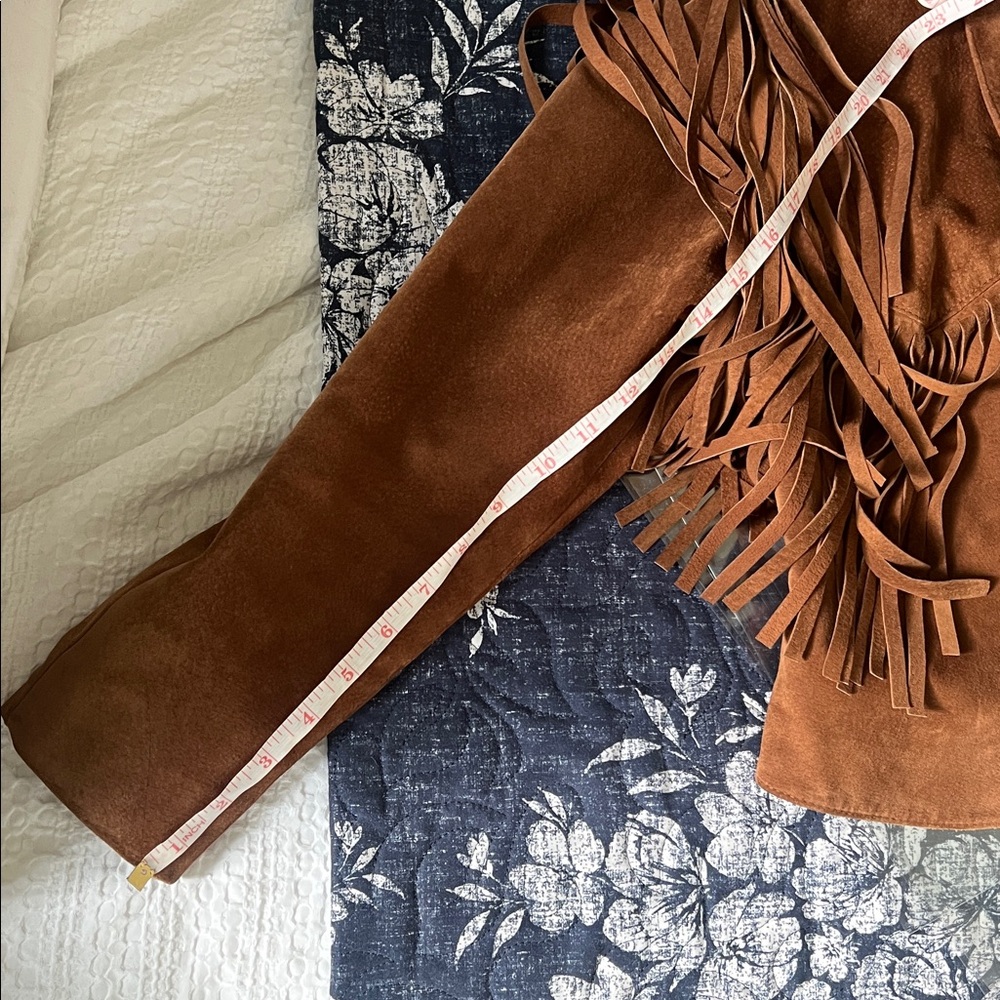 Vintage Ann Taylor Suede Fringe Jacket - Picture 12 of 15